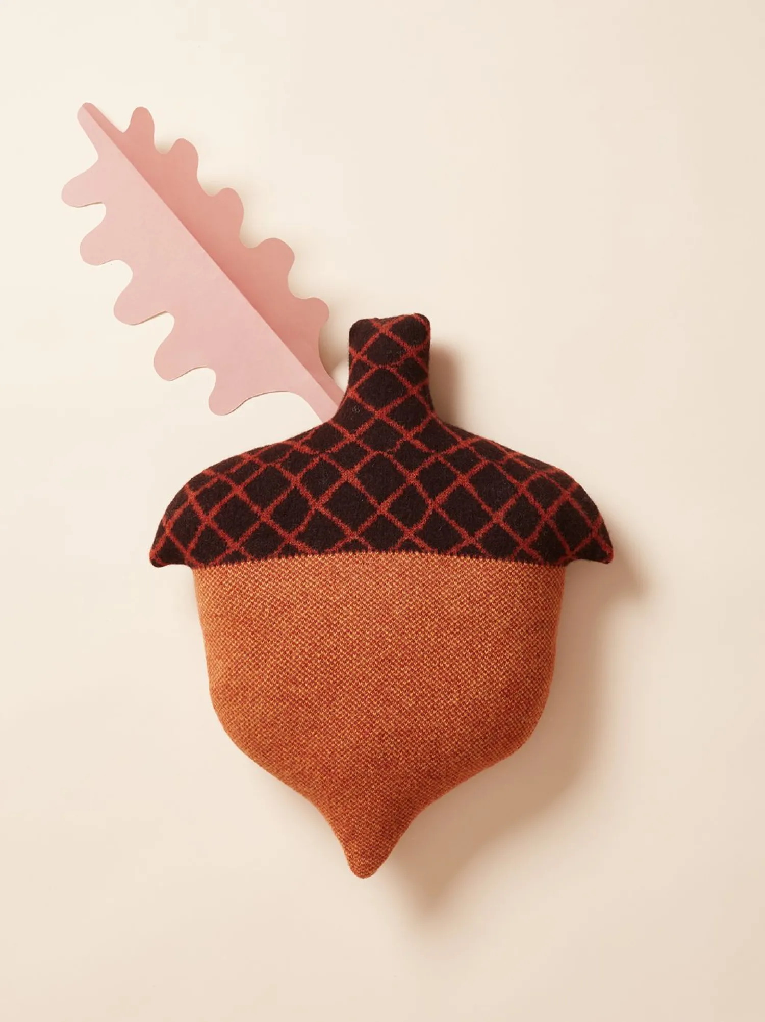 Cushions^Donna Wilson Acorn Shaped Cushion - Brown