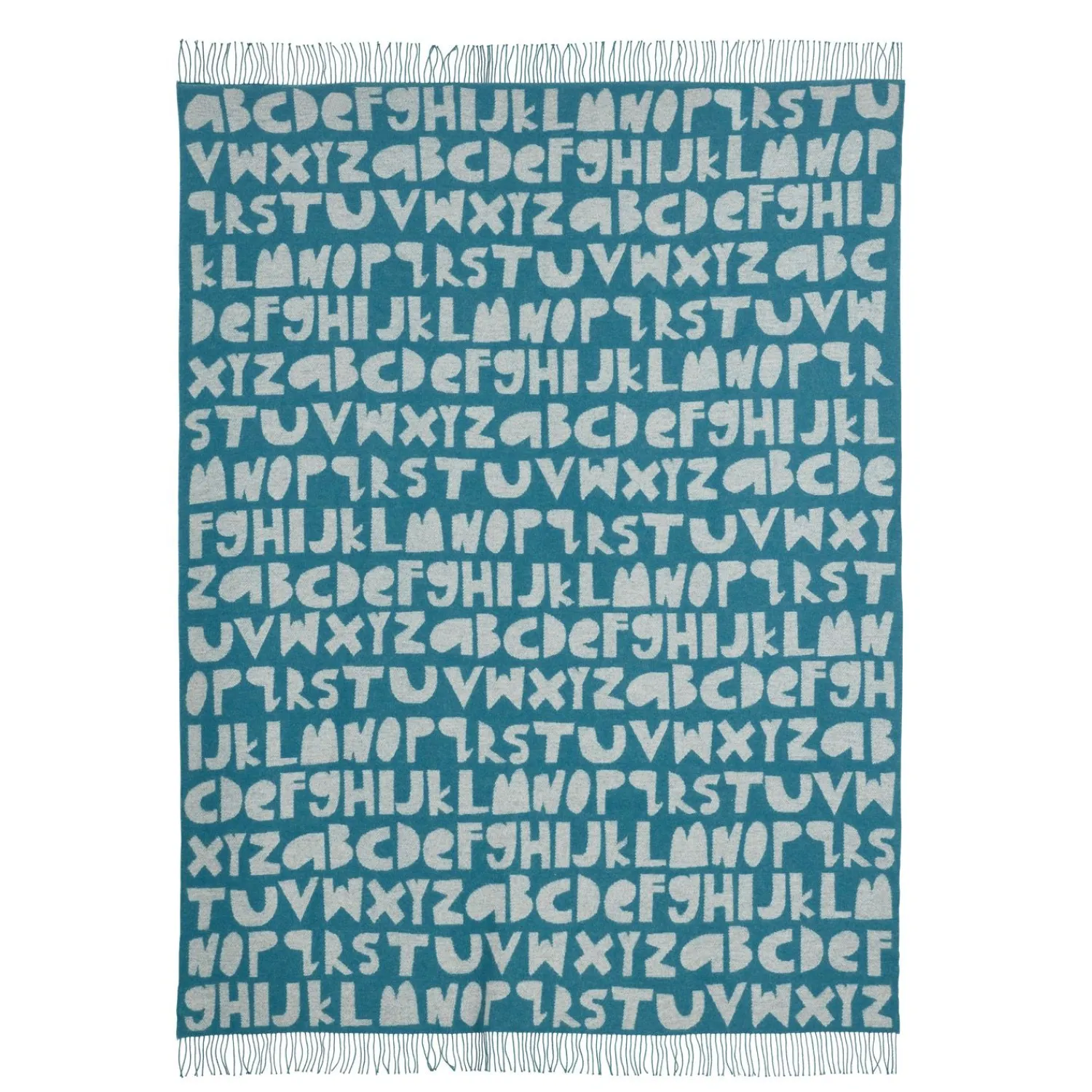 Blankets & Throws^Donna Wilson Alphabet Lambswool Throw - Blue