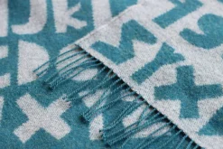 Blankets & Throws^Donna Wilson Alphabet Lambswool Throw - Blue