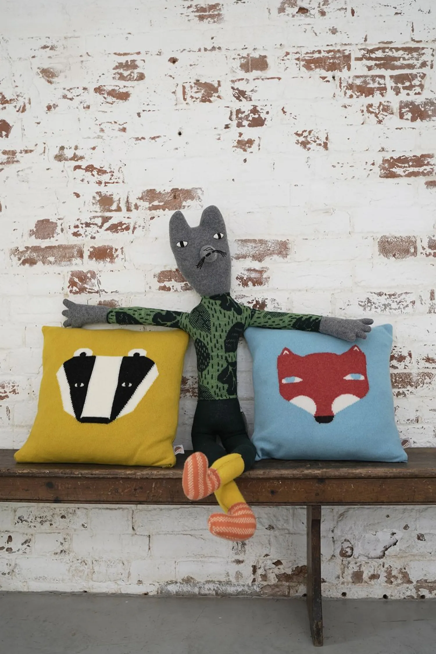 Cushions^Donna Wilson Badger Cushion - Mustard