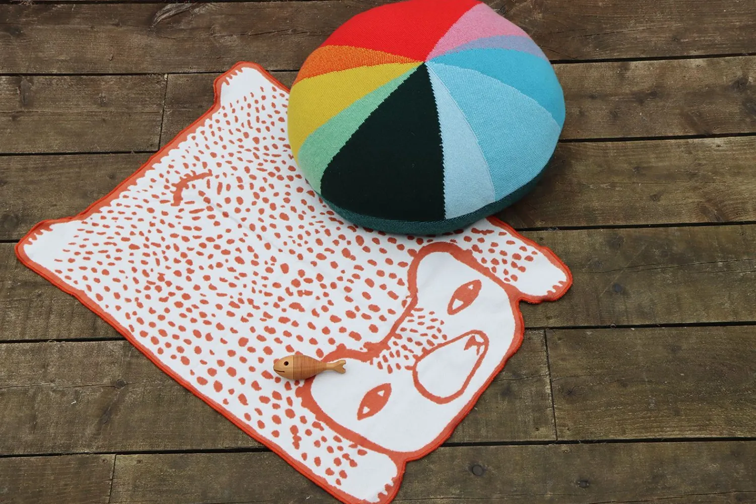 Blankets & Throws^Donna Wilson Bear Cotton Mini Blanket