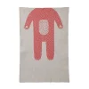Blankets & Throws^Donna Wilson Bear Mini Blanket - Grey & Pink