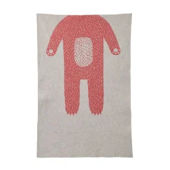 Blankets & Throws^Donna Wilson Bear Mini Blanket - Grey & Pink