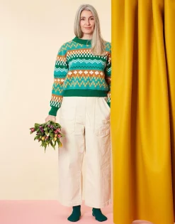 Lambswool Sweaters^Donna Wilson Big Stitch Sweater - Shamrock
