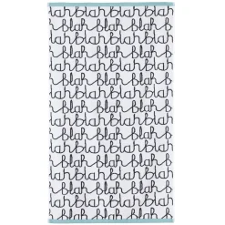 Towels & Bath Mats^Donna Wilson Blah Blah Hand & Bath Towel Set - Light Blue