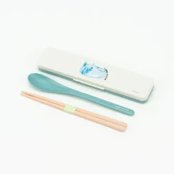 Lunch Boxes + Cutlery^Donna Wilson Blue Cat Chopstick + Spoon Set