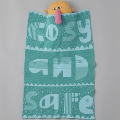 Blankets & Throws^Donna Wilson Cosy And Safe Mini Blanket - Blue & Green