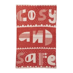Blankets & Throws^Donna Wilson Cosy And Safe Mini Blanket - Orange & White