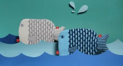 Hot Water Bottles^Donna Wilson Finn Hot Water Bottle - Blue