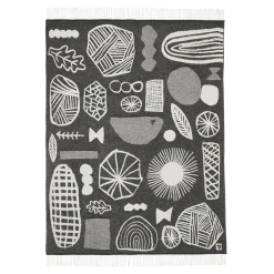 Blankets & Throws^Donna Wilson Forager Throw - Black & White