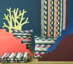 Cushions^Donna Wilson Glitch Woven Cushion - Forest Green