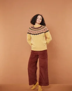 Lambswool Sweaters^Donna Wilson Glitch Yoke Sweater - Marzipan