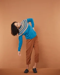 Lambswool Sweaters^Donna Wilson Glitch Yoke Sweater - Pennan Bay
