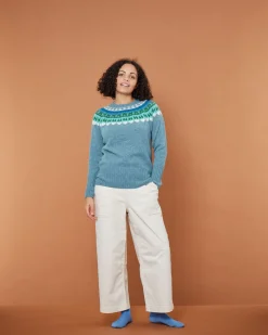 Lambswool Sweaters^Donna Wilson Helga Yoke Sweater - Lugano