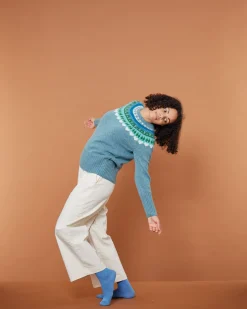 Lambswool Sweaters^Donna Wilson Helga Yoke Sweater - Lugano