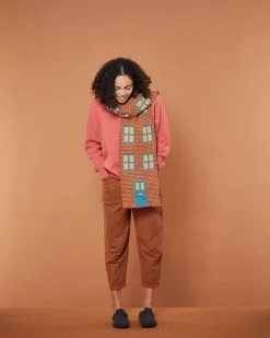 Scarves + Shawls^Donna Wilson House Shaped Scarf - Ember