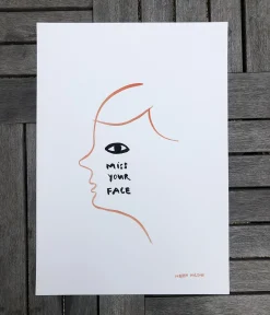 Art Prints^Donna Wilson I Miss Your Face Print