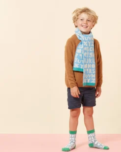 Scarves + Shawls^Donna Wilson Kids Alphabet Scarf - Blue