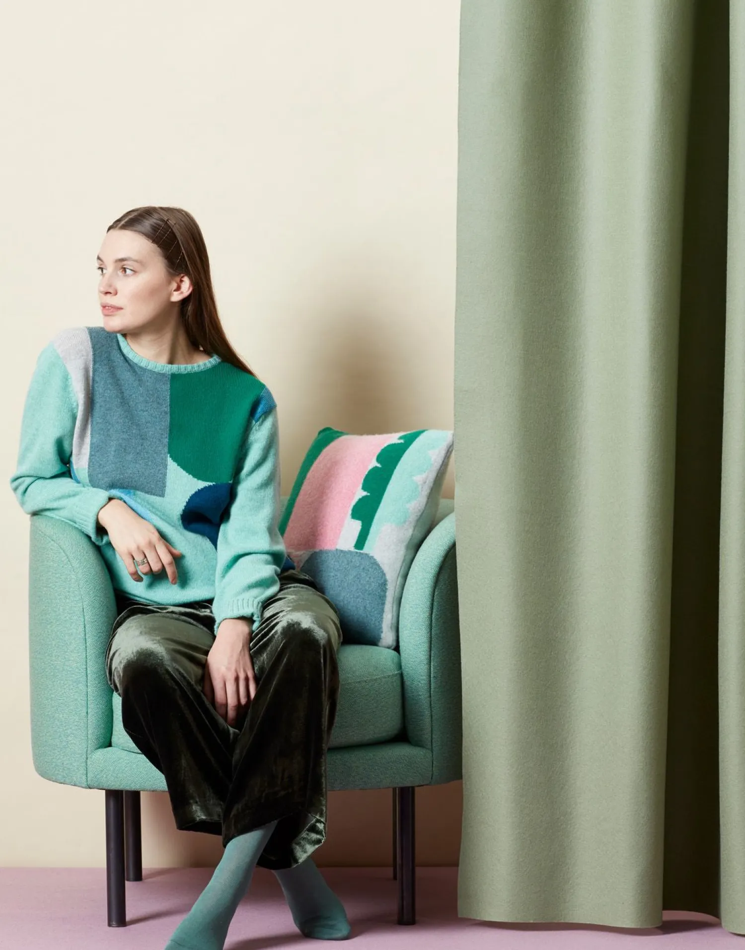 Cushions^Donna Wilson Koyo Cushion - Green