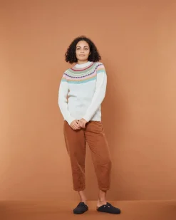 Lambswool Sweaters^Donna Wilson Magic Circle Yoke Sweater - Winter White