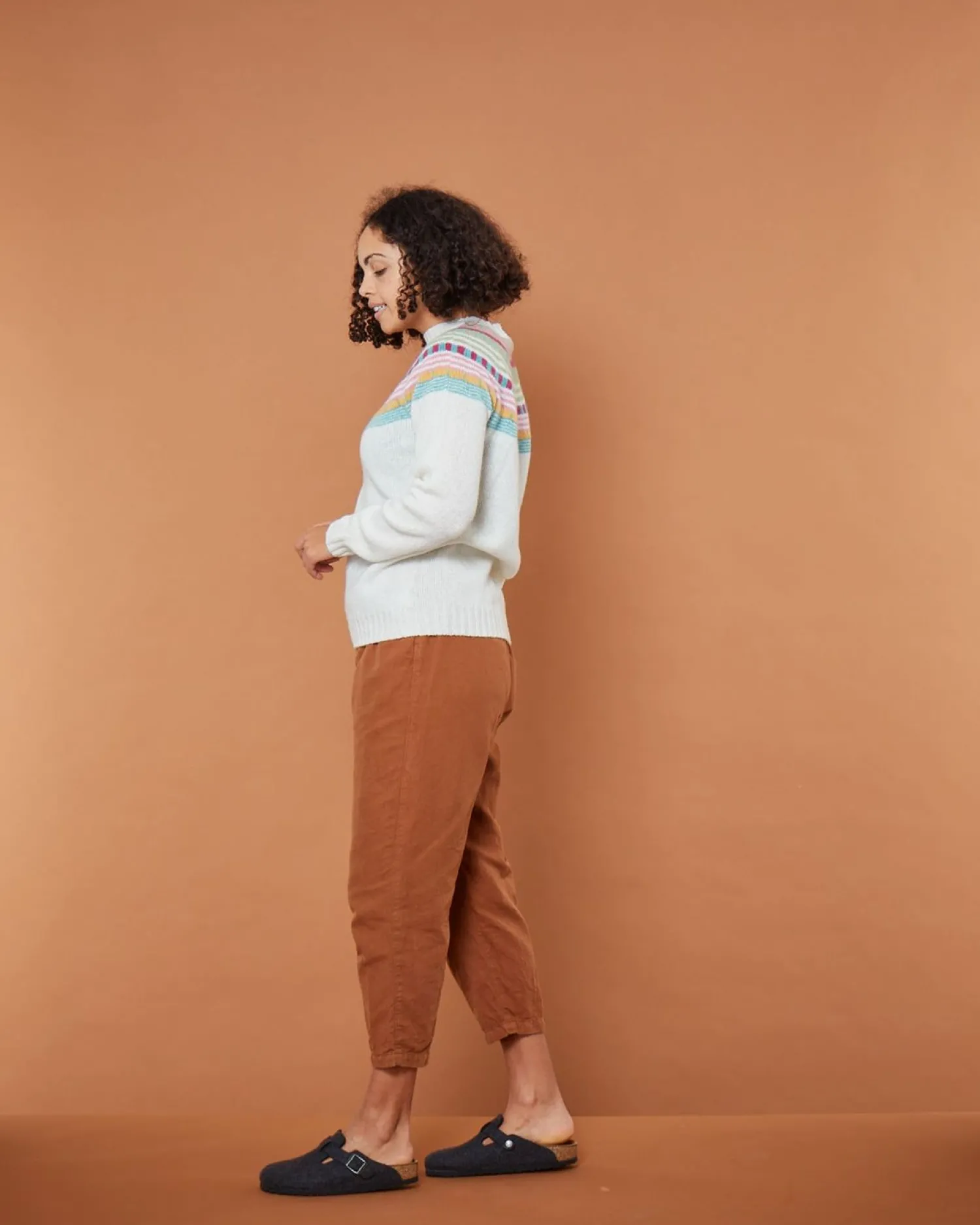 Lambswool Sweaters^Donna Wilson Magic Circle Yoke Sweater - Winter White