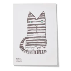 Art Prints^Donna Wilson Mono Cat 20 Years Riso Print - Limited Edition