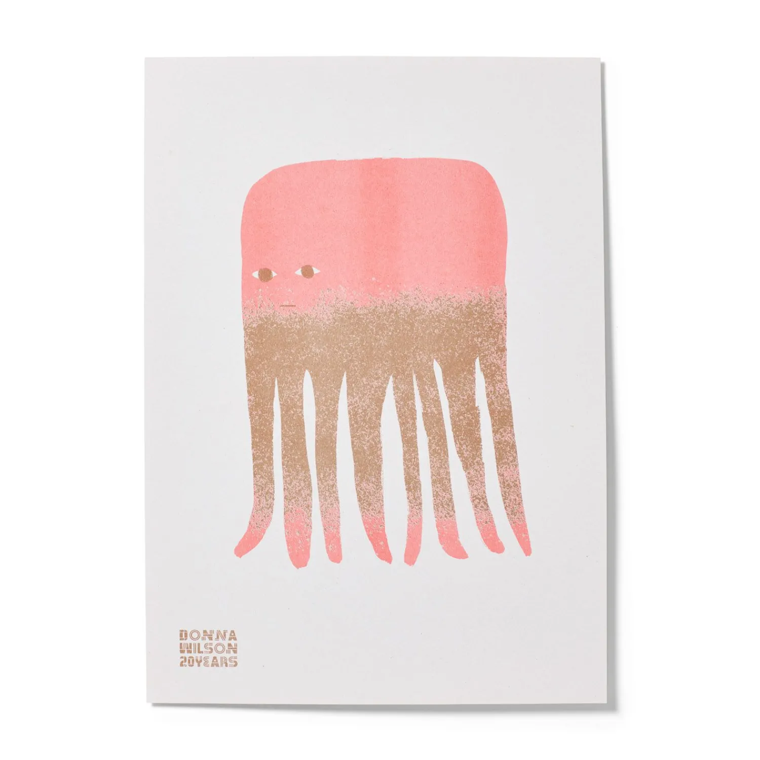 Art Prints^Donna Wilson Ozzy Octopus 20 Years Riso Print - Limited Edition