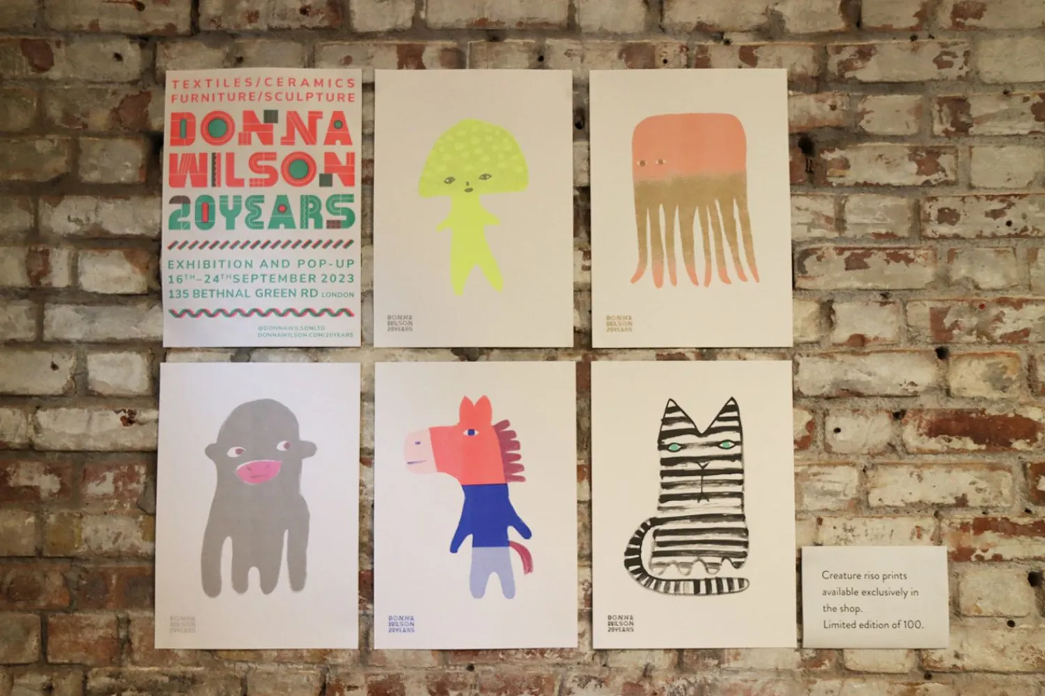 Art Prints^Donna Wilson Ozzy Octopus 20 Years Riso Print - Limited Edition
