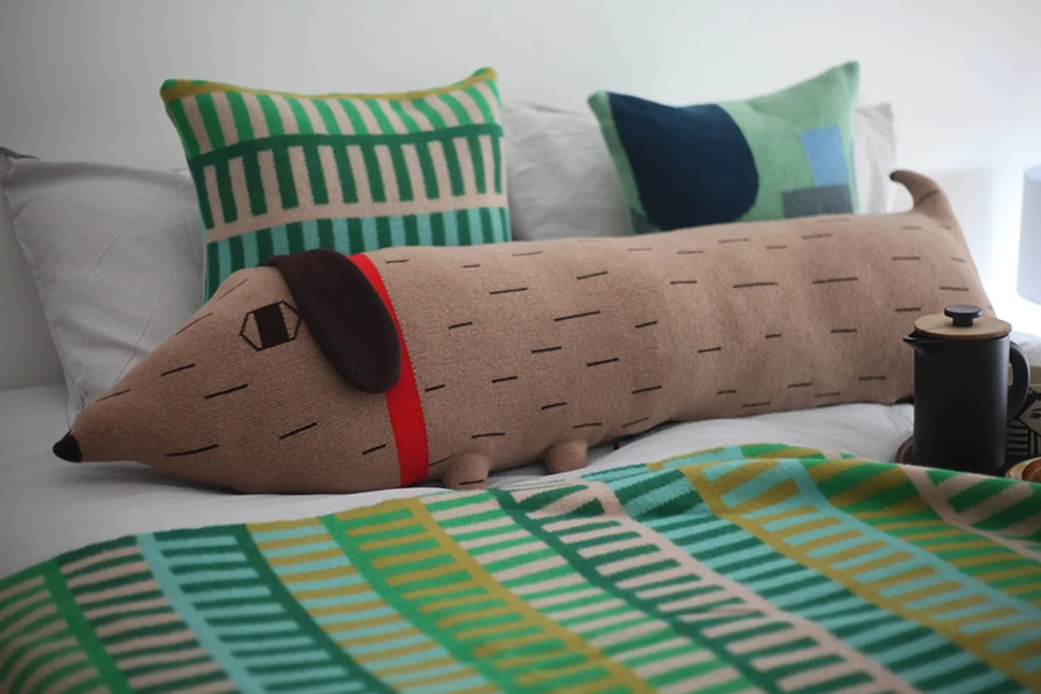 Blankets & Throws^Donna Wilson Shiel Lambswool Throw - Green