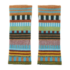 Hats & Gloves^Donna Wilson Static Stripe Arm Warmers - Turquoise
