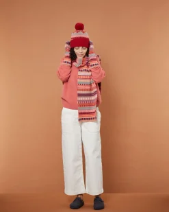 Hats & Gloves^Donna Wilson Static Stripe Arm Warmers - Dubonnet