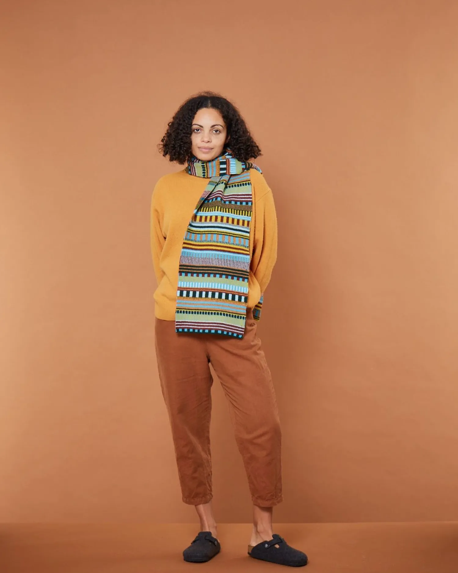 Scarves + Shawls^Donna Wilson Static Stripe Scarf - Turquoise