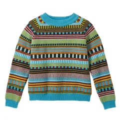 Lambswool Sweaters^Donna Wilson Static Stripe Sweater - Turquoise