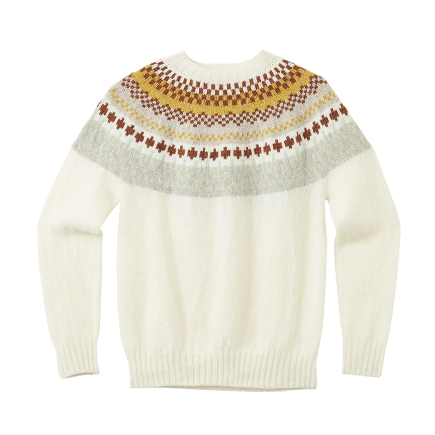 Lambswool Sweaters^Donna Wilson Taigh Yoke Sweater - White