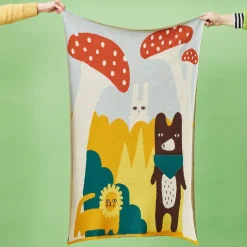 Creatures^Donna Wilson Trees And Creatures Cotton Mini Blanket