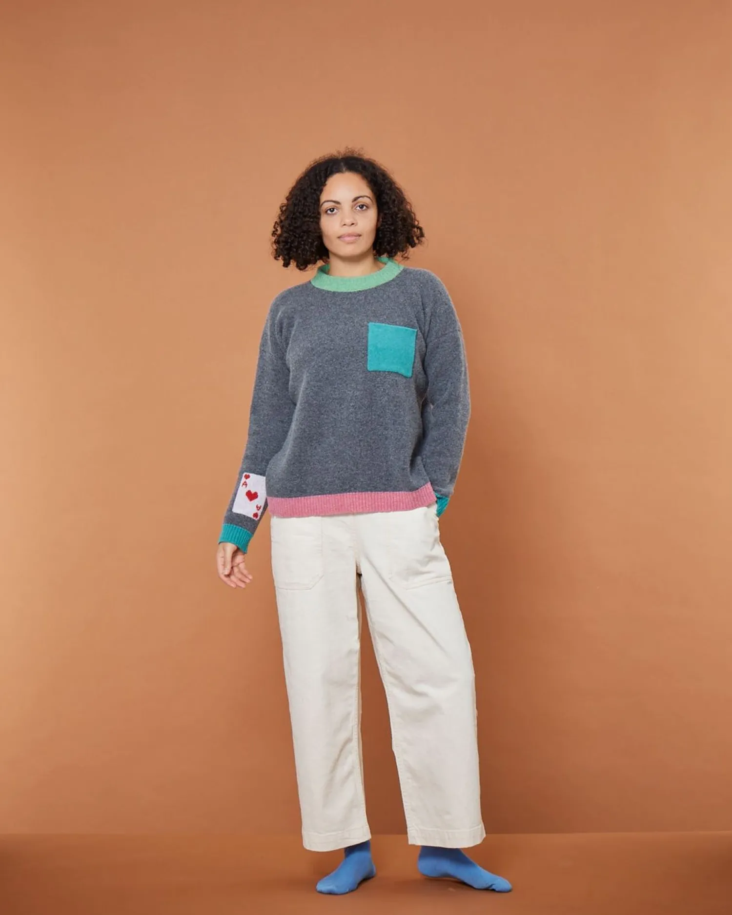Lambswool Sweaters^Donna Wilson Trick Up My Sleeve Sweater - Derby