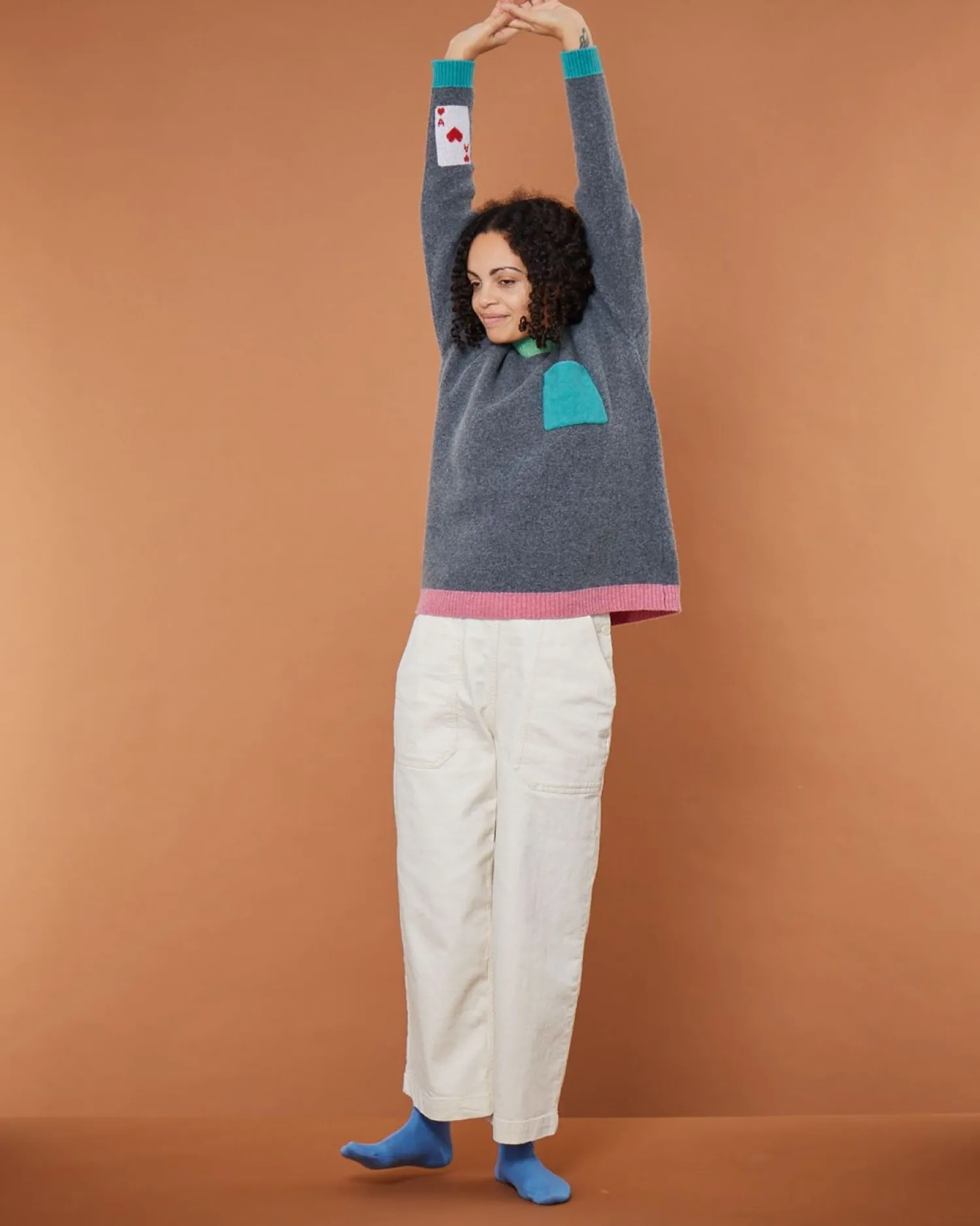 Lambswool Sweaters^Donna Wilson Trick Up My Sleeve Sweater - Derby