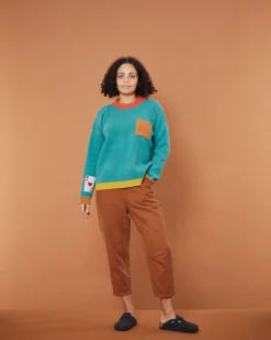 Lambswool Sweaters^Donna Wilson Trick Up My Sleeve Sweater - Jade