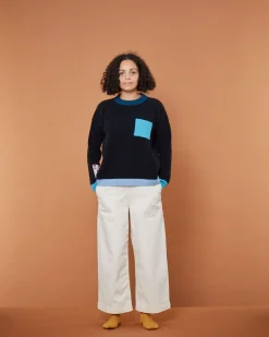 Lambswool Sweaters^Donna Wilson Trick Up My Sleeve Sweater - Black