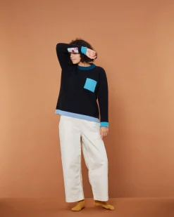 Lambswool Sweaters^Donna Wilson Trick Up My Sleeve Sweater - Black